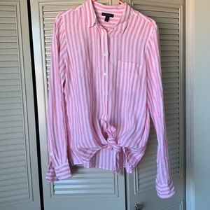 J.Crew tie waist button down